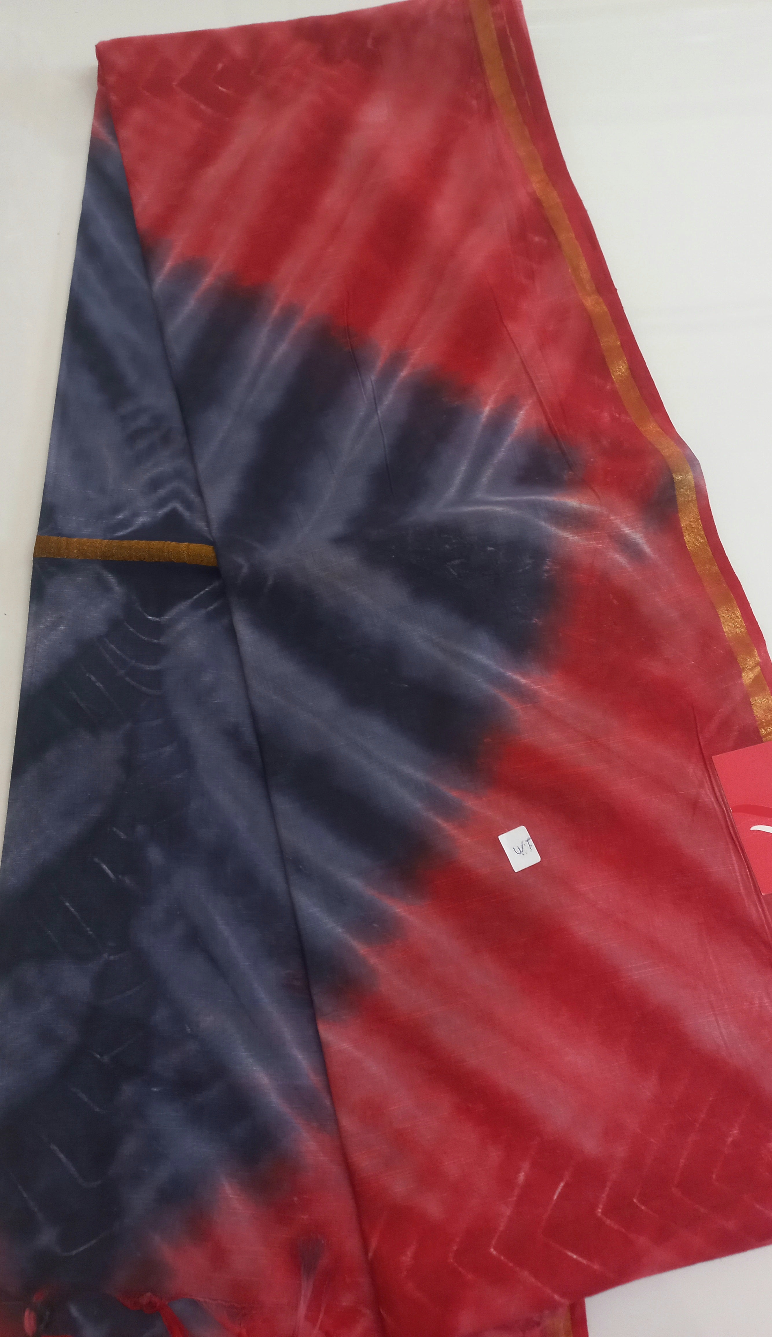 Cotton blend Art silk saree with shibori print