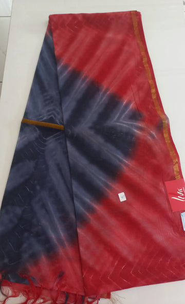 Cotton blend Art silk saree with shibori print