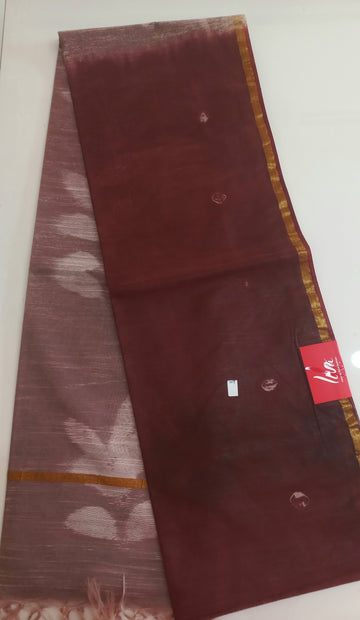 Cotton blend Art silk saree with shibori print