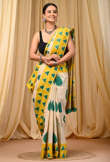 Mul cotton saree