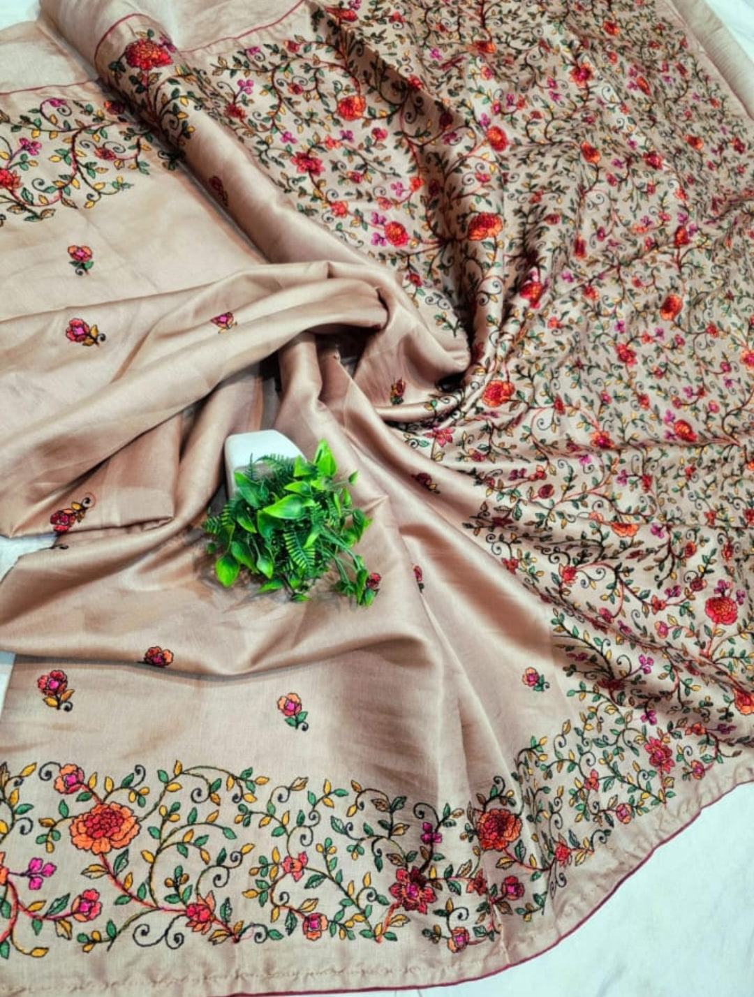 Semi tussar silk saree