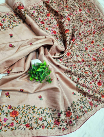 Semi tussar silk saree